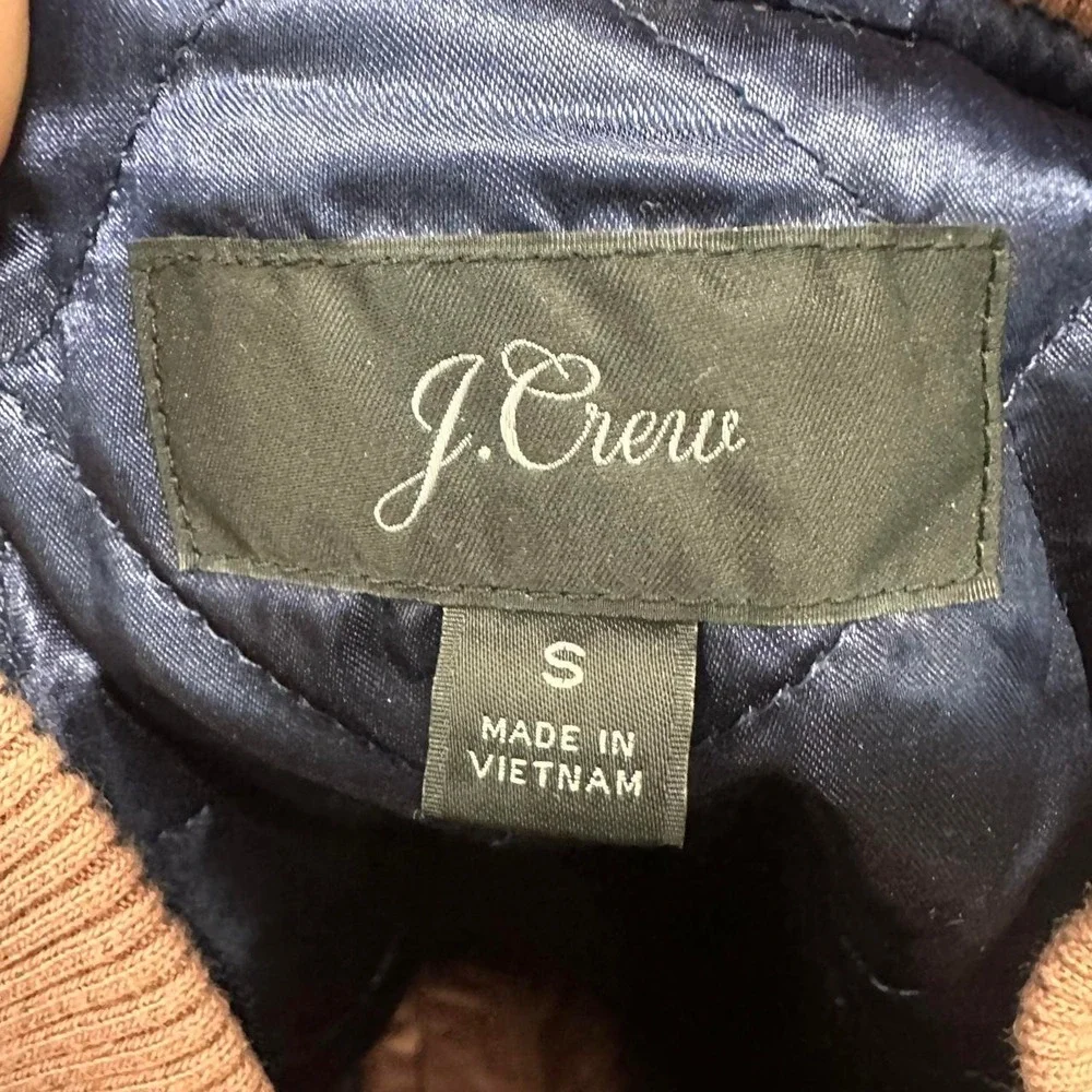 J. Crew Peach Quilted Lining bomber jacket Size Small